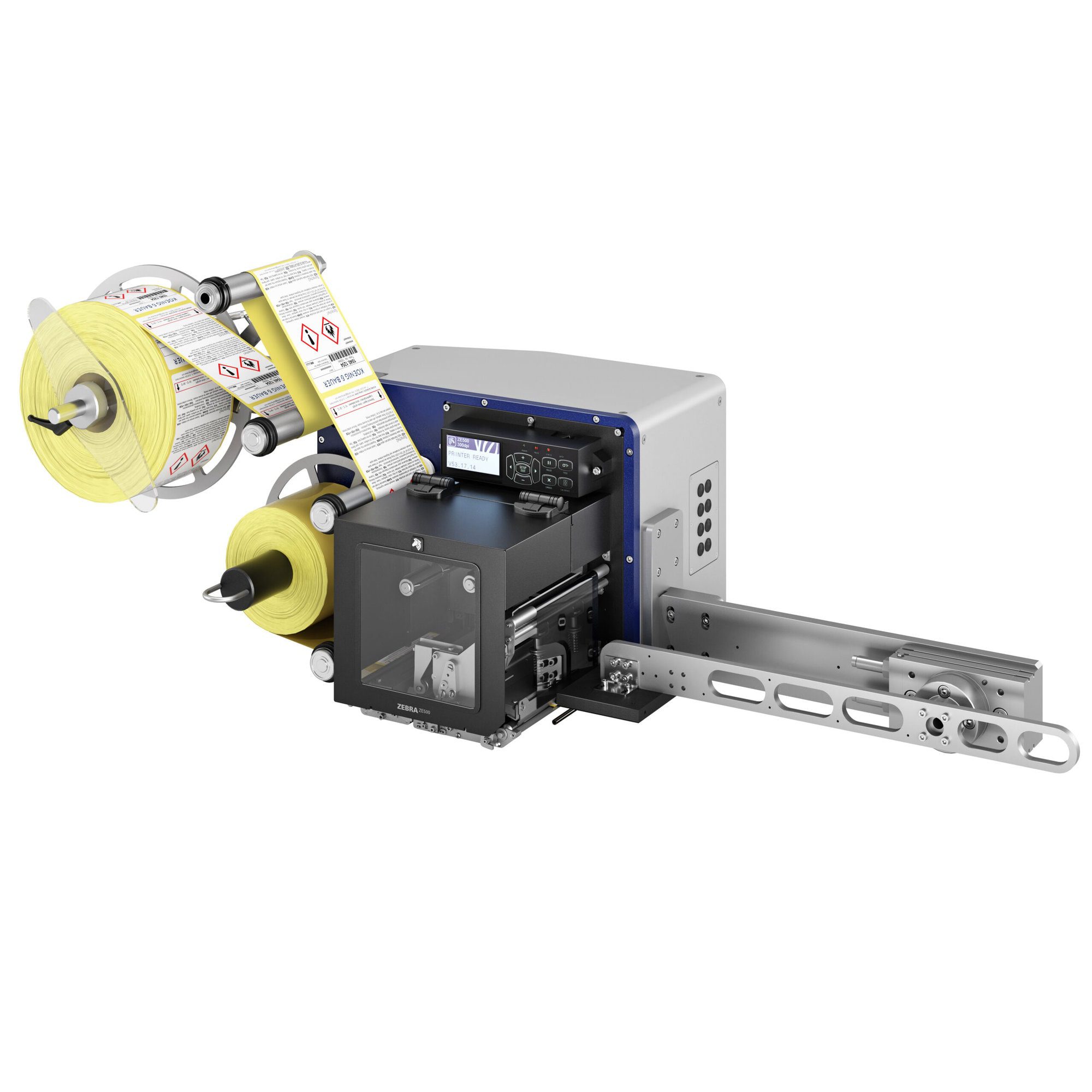 Machine d'impression et pose d'étiquettes système rotatif