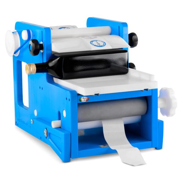 étiqueteuse manuelle pour bouteilles carrées FlexLabeller PE-Q