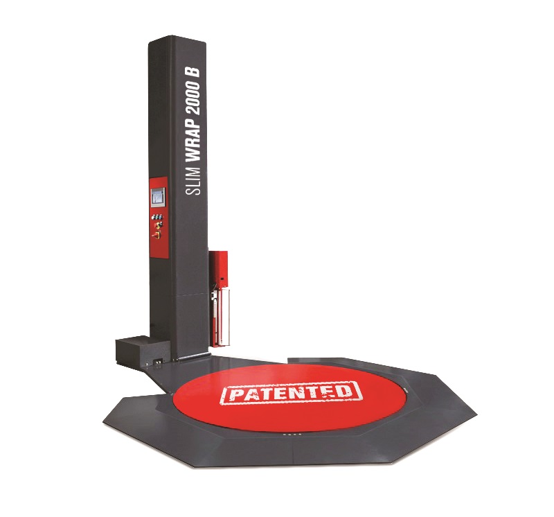 Banderoleuse de palette faible hauteur avec rampes sur tous les côtés