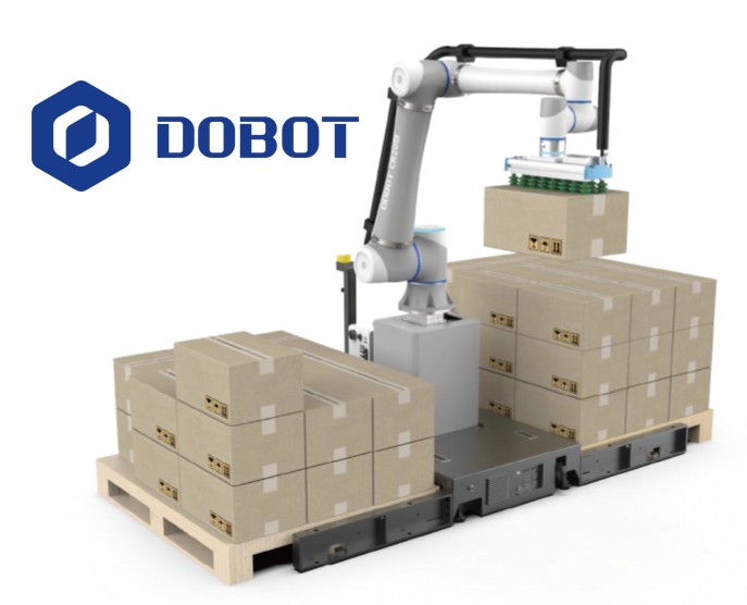solution de palettisation automatique par Cobot ou robot collaboratif Dobot robotics